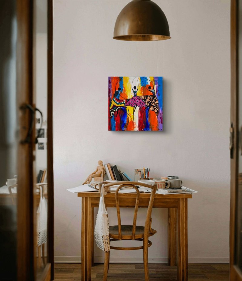 【V328 FEELING】非洲手绘无框画,挂画 - 海报/装饰画/版画 - 其他材质 