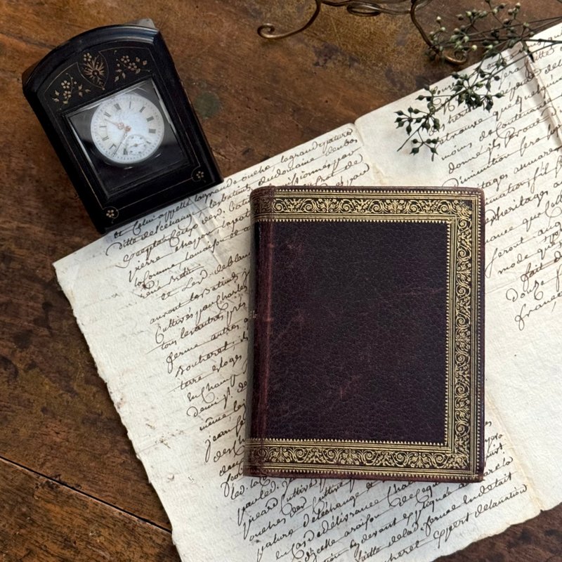 50635-珍稀法国古董弥撒经书 - 刊物/书籍 - 真皮 