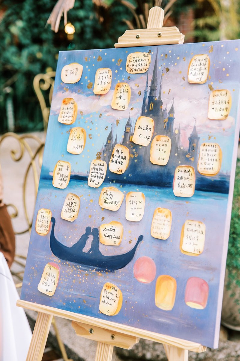 婚礼留言画布 主题性 定制化订做 婚礼布置 家居装饰 - 海报/装饰画/版画 - 其他材质 多色