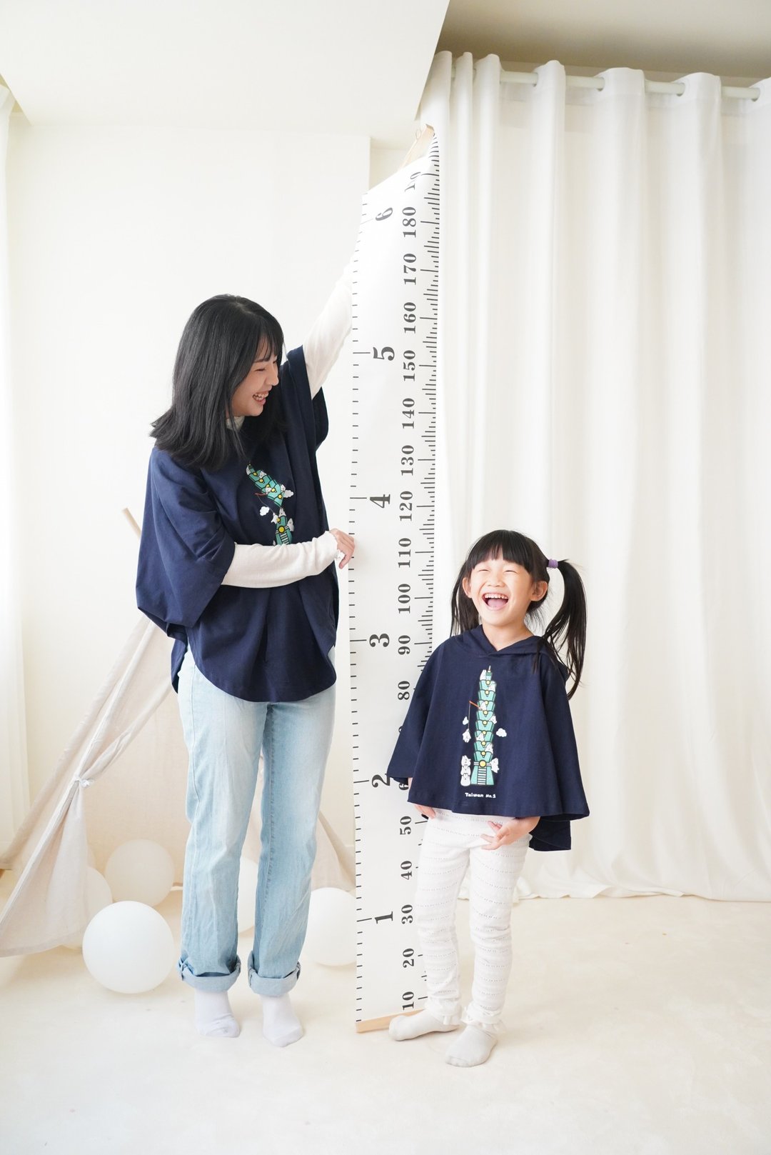 Kid-麻糬兔 101 小孩薄款斗篷帽衣 (藏青) - 童装外套 - 棉 蓝色