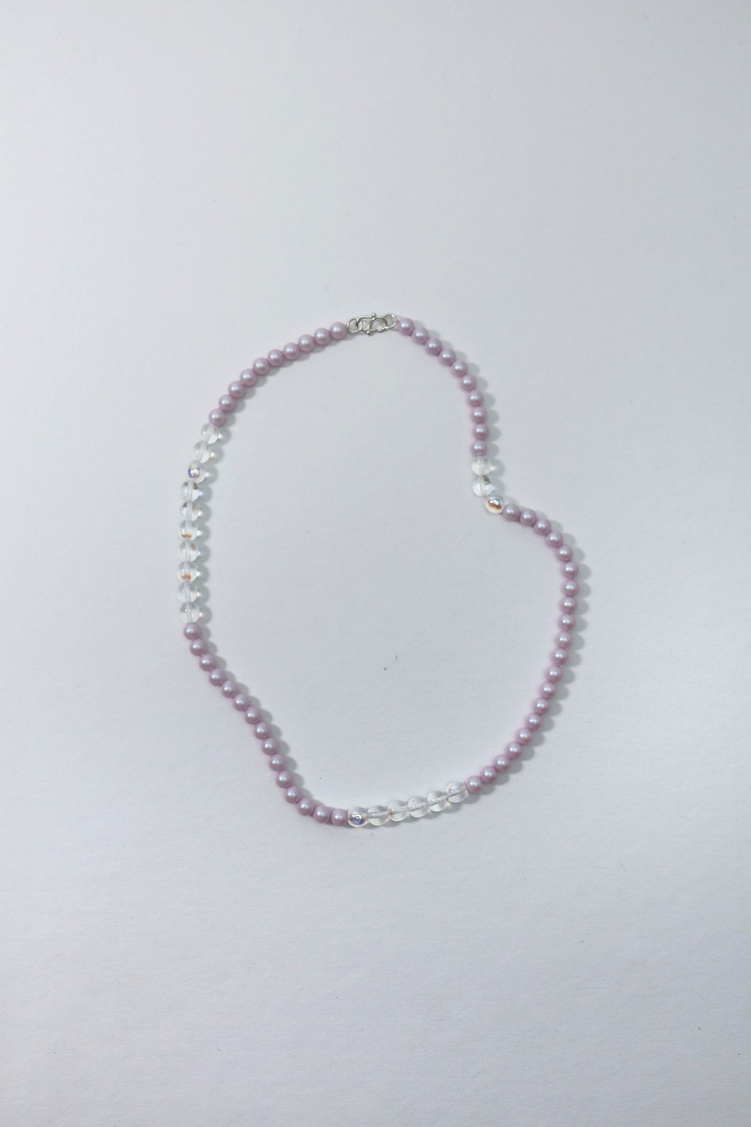 PINKI CRYSTAL NECKLACE - 项链 - 纯银 