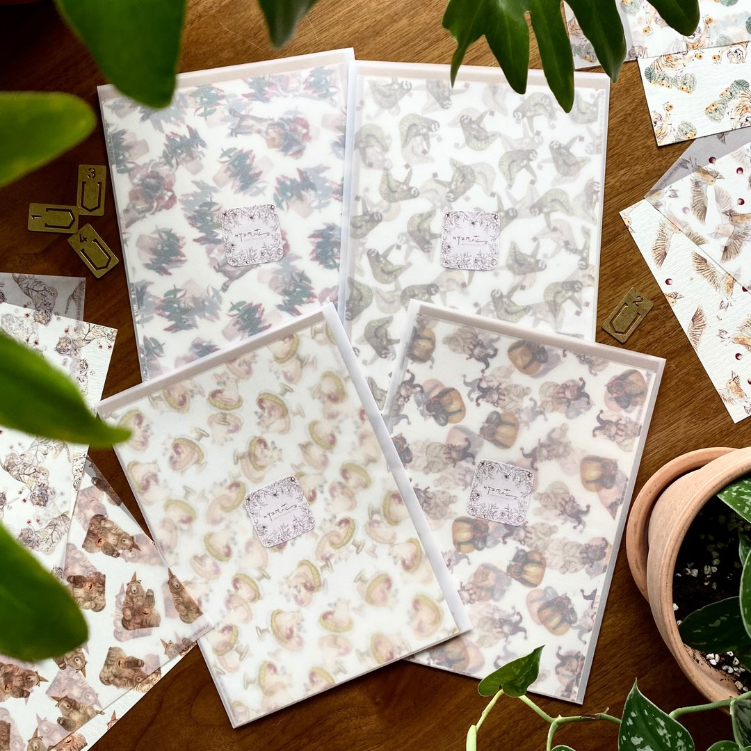 复古印花俱乐部 - 动物系列 A5万用纸材包 拼贴素材 卡片纸材 - 其他 - 纸 