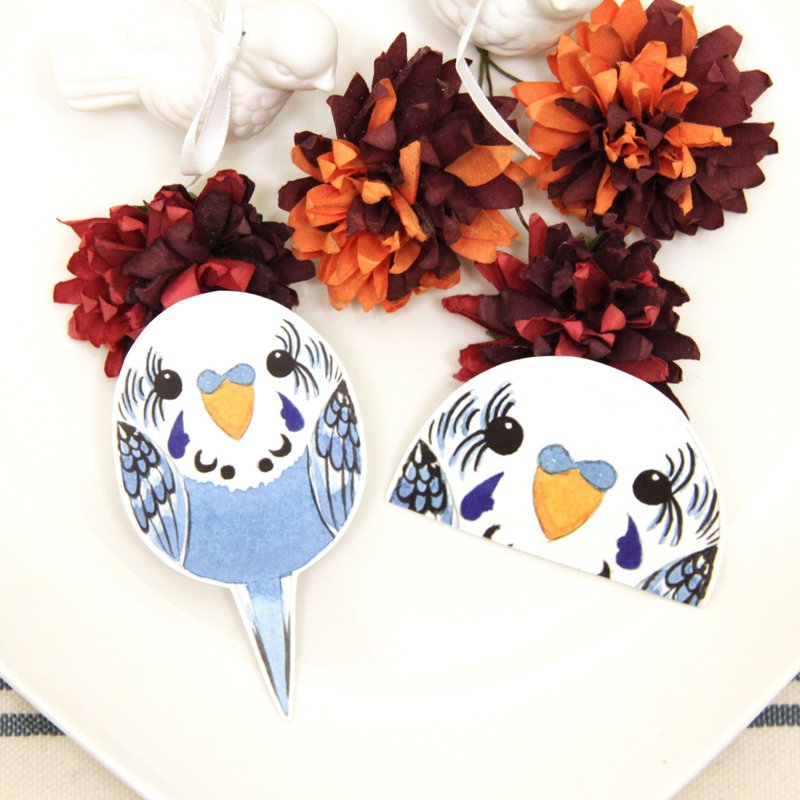 Rolia's 手作 蓝虎皮鹦鹉防水贴纸 - 贴纸 - 纸 多色