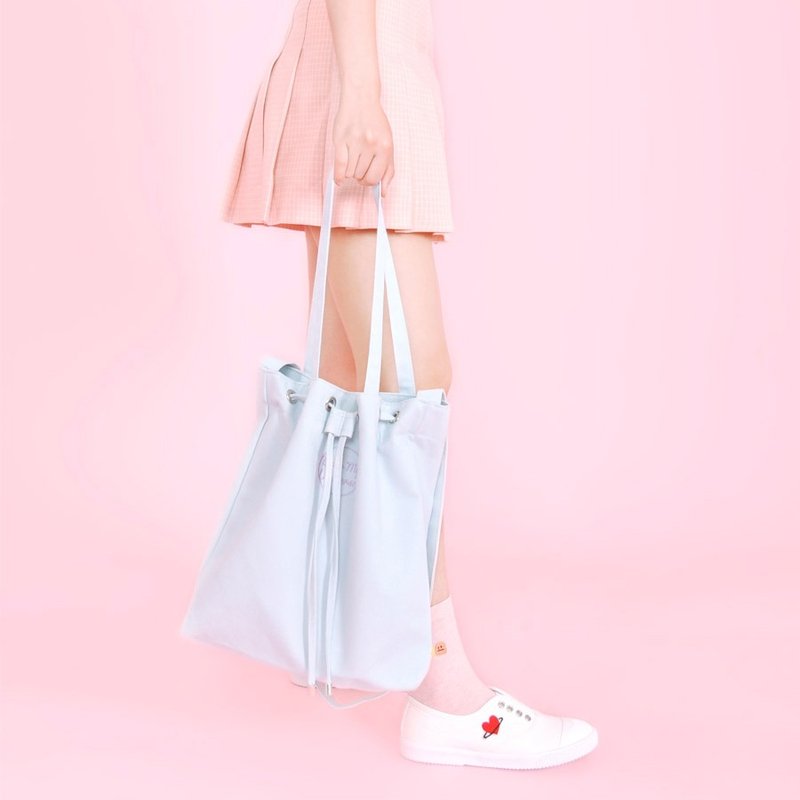 Dear My Universe 苏打水桶包 - 侧背包/斜挎包 - 棉．麻 蓝色