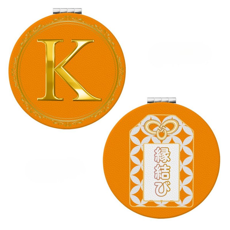 【看见与心爱的未来随身镜】橘色・ORANGE・橘 - 彩妆刷具/镜子/梳子 - 人造皮革 橘色