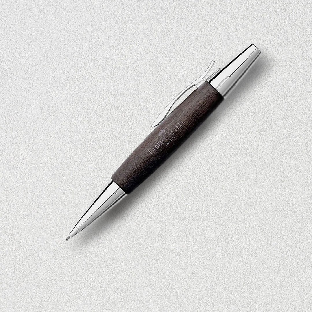 【Faber-Castell】E-MOTION 梨木亮面 1.4mm 旋转铅笔 黑色 - 铅笔/自动铅笔 - 木头 黑色