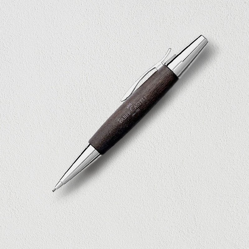 【Faber-Castell】E-MOTION 梨木亮面 1.4mm 旋转铅笔 黑色 - 铅笔/自动铅笔 - 木头 黑色