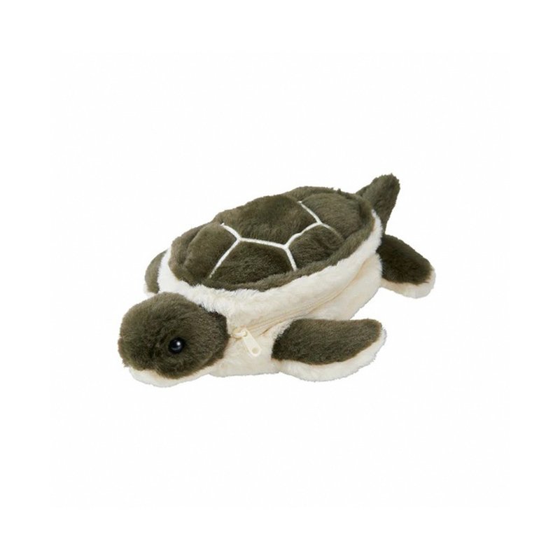 【KING JIM】POUZOO海洋生物软笔袋 海龟 - 铅笔盒/笔袋 - 聚酯纤维 多色