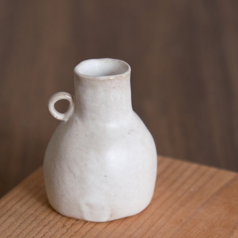 手捏陶器/花瓶/摆件 - 花瓶/陶器 - 陶 白色