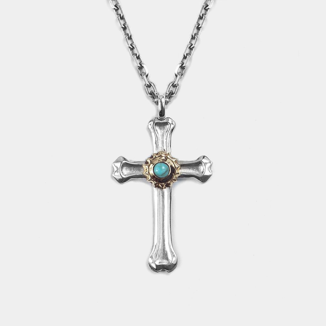 Bone Cross Necklace - 项链 - 纯银 