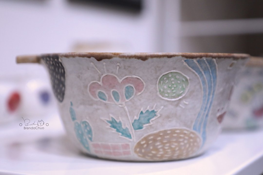 春郎陶-花草村(夏季)泡面碗 650 ml - 碗 - 陶 