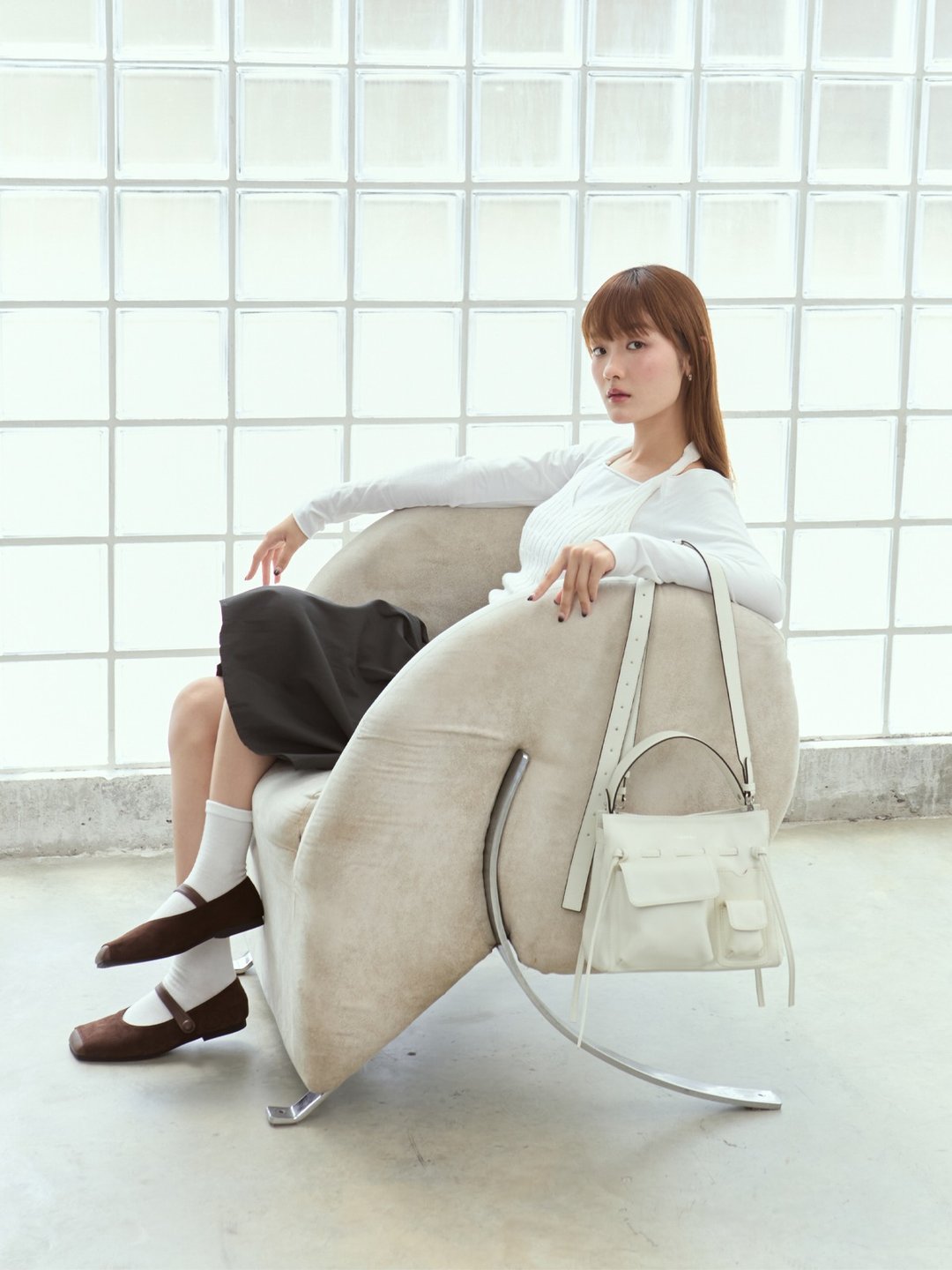 Marroque Wendy 23 Leather Crossbody bag, Color : Off-white - 其他 - 真皮 白色