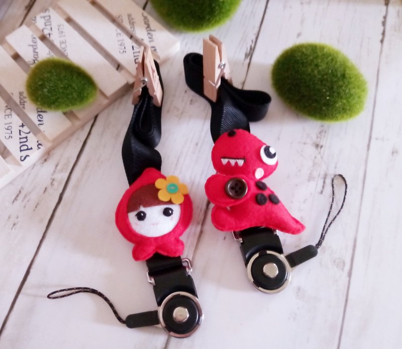 小红帽指环型可拆活动式手机挂绳 - 挂绳/吊绳 - 聚酯纤维 多色