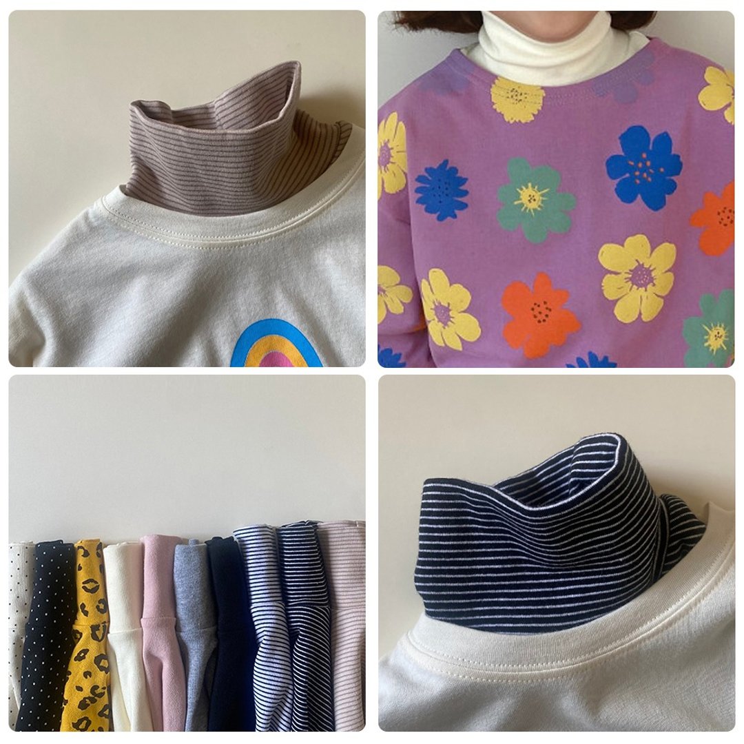 fake turtleneck Neck warmer for baby, toddler, girl,boy, collar 2-8 Years. - 婴儿饰品 - 棉 粉红色