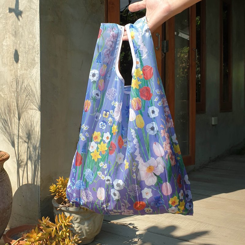 【Christmas gift】Folding cloth bag tote bag : lilac - 其他 - 塑料 紫色