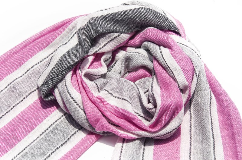 喀什米尔Cashmere 针织围巾 纯羊毛围巾 手织围巾 编织围巾-芬兰 - 围巾/披肩 - 羊毛 多色