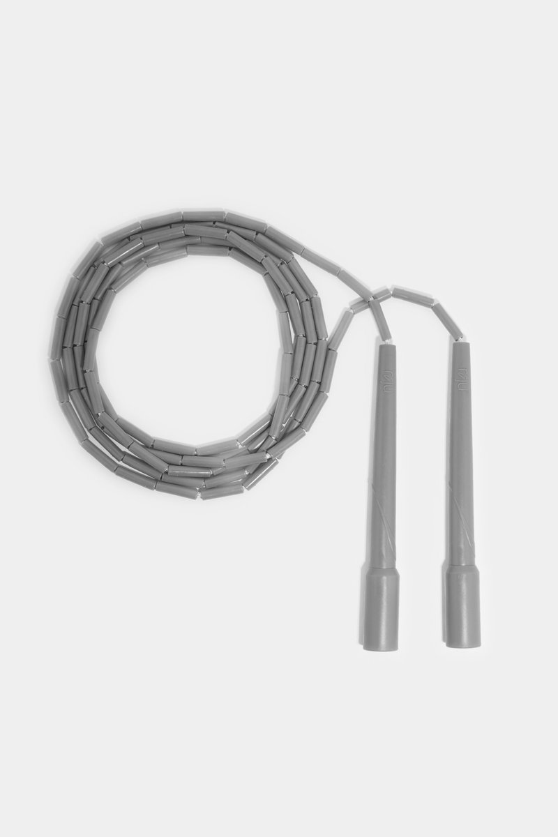 【J3】跳绳 节拍绳 拍子绳 3米 (长柄轻拍-石尘灰) - 运动/健身用品 - 塑料 灰色