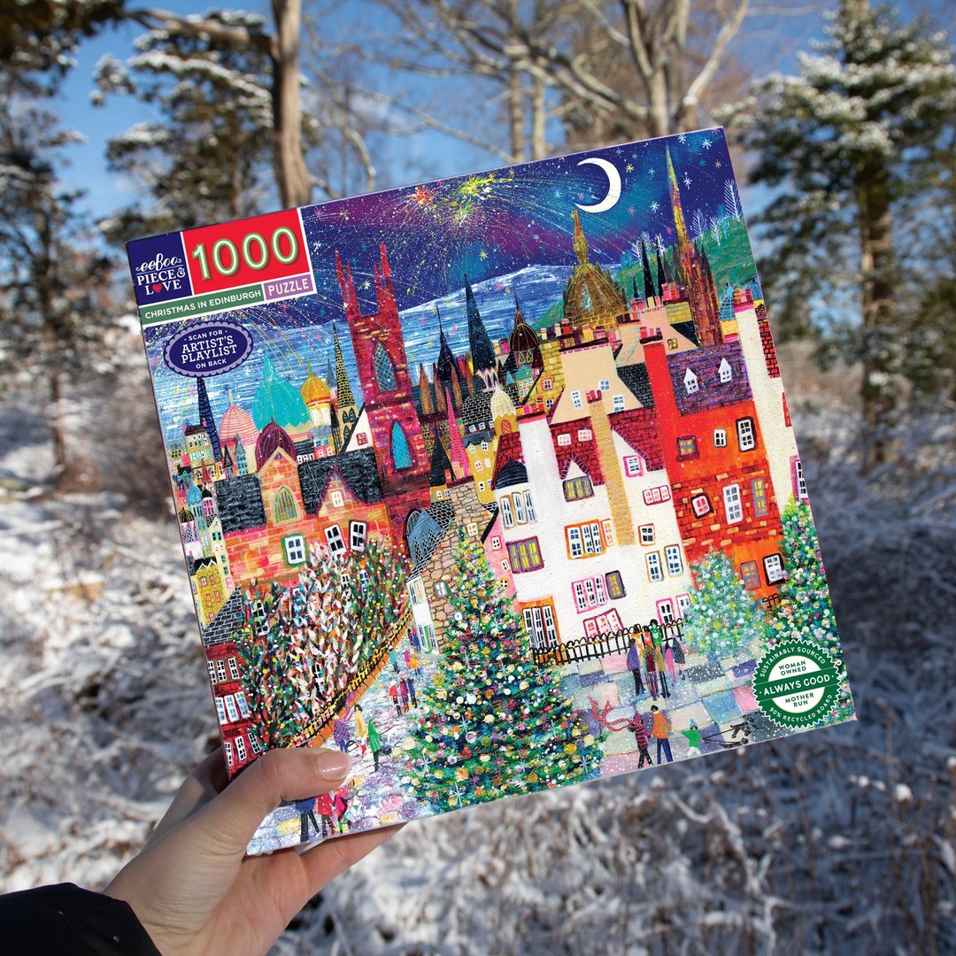 eeBoo 1000 片拼图 - Christmas in Edinburgh 爱丁堡的圣诞节 - 拼图 - 纸 