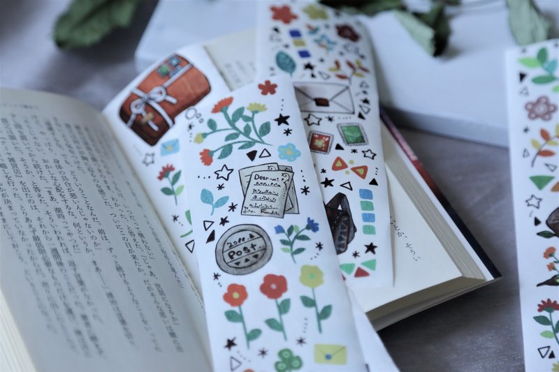 來自森林的禮物 簡單可愛的花草葉子 PET 和紙膠帶 日本畫師 - 纸胶带 - 其他材质 多色