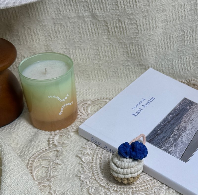 MUMU 蓝莓杯子蛋糕编织吊饰 Macrame HAND MADE - 吊饰 - 棉．麻 