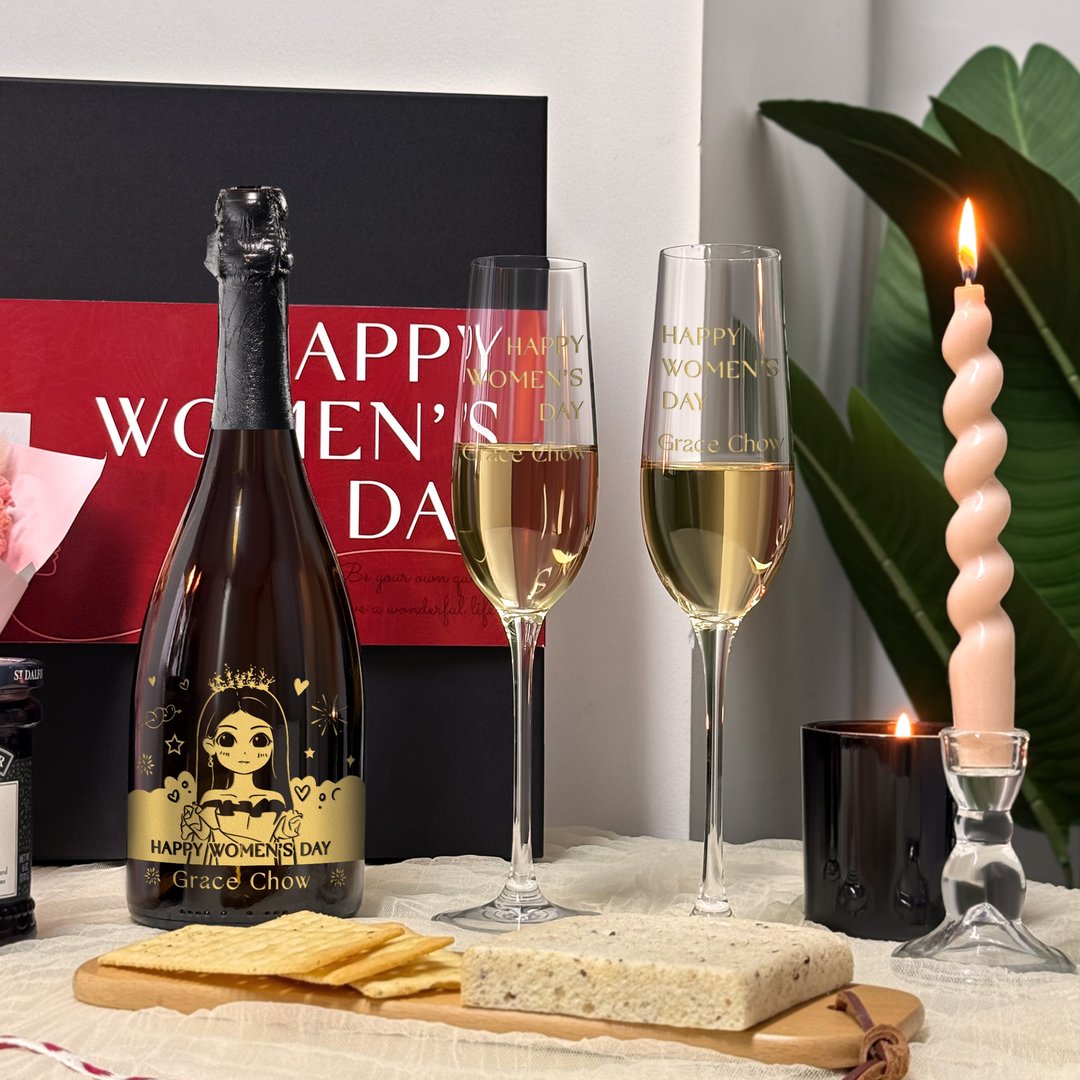 定制化礼物推荐 Dom Pérignon Vintage 2015 人像订制礼盒送老婆 - 酒类 - 玻璃 