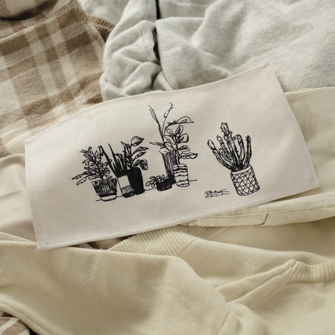 plant1 cloth poster - 海报/装饰画/版画 - 棉 白色