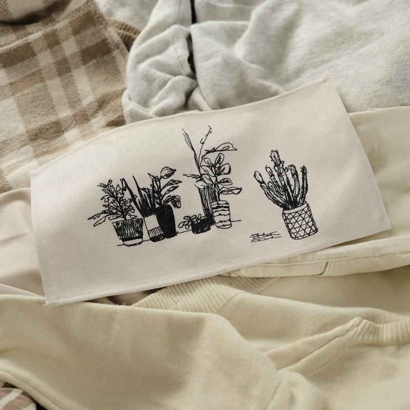 plant1 cloth poster - 海报/装饰画/版画 - 棉．麻 白色