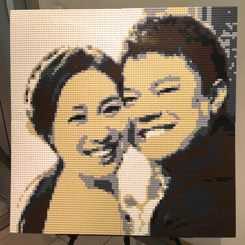 定制化DIY积木画马赛克 拼图 (尺寸:Large 80cm x 80cm) - 订制画像 - 塑料 