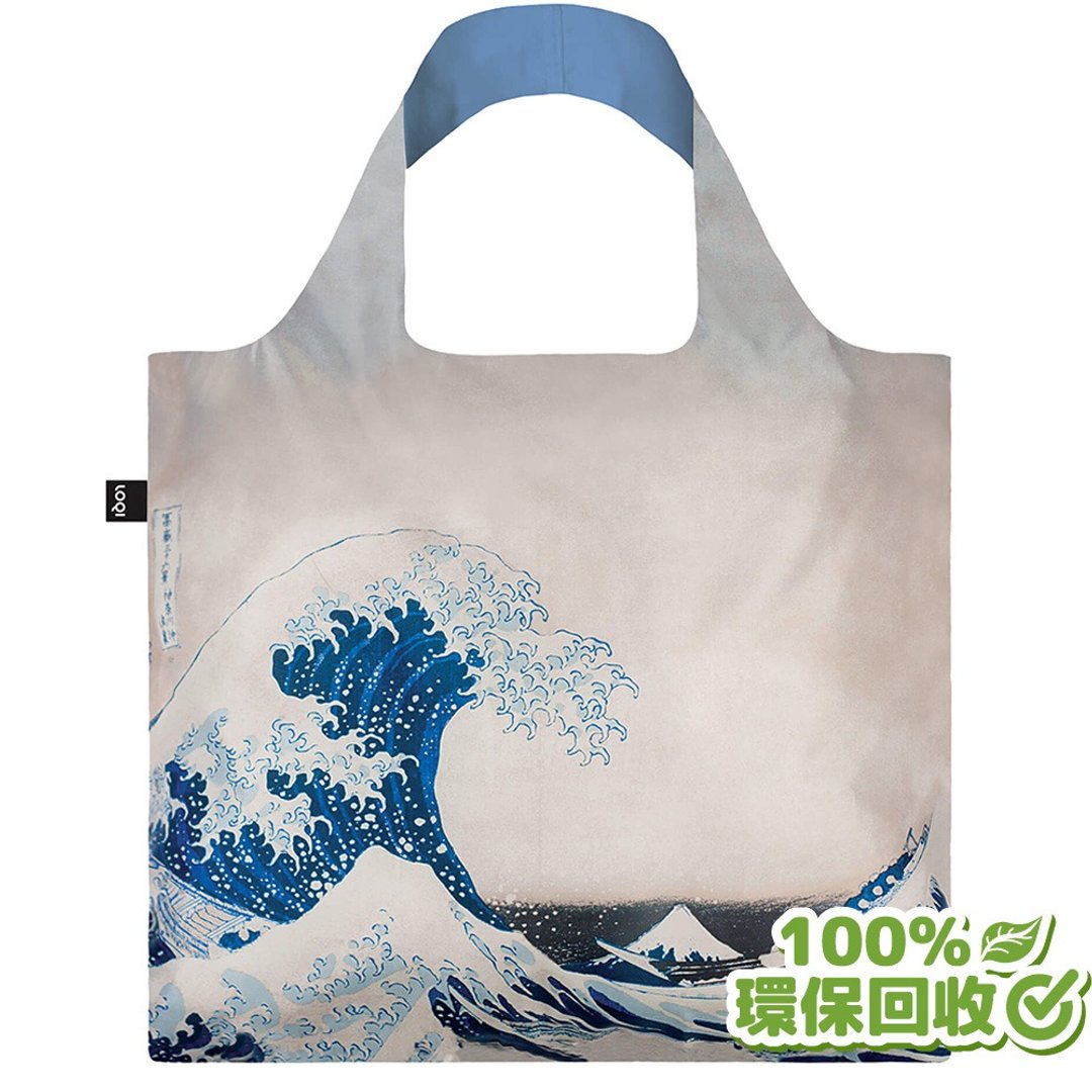 LOQI 环保材质购物袋-葛饰北斋/神奈川冲浪(无扣带、无暗袋) - 其他 - 环保材料 蓝色
