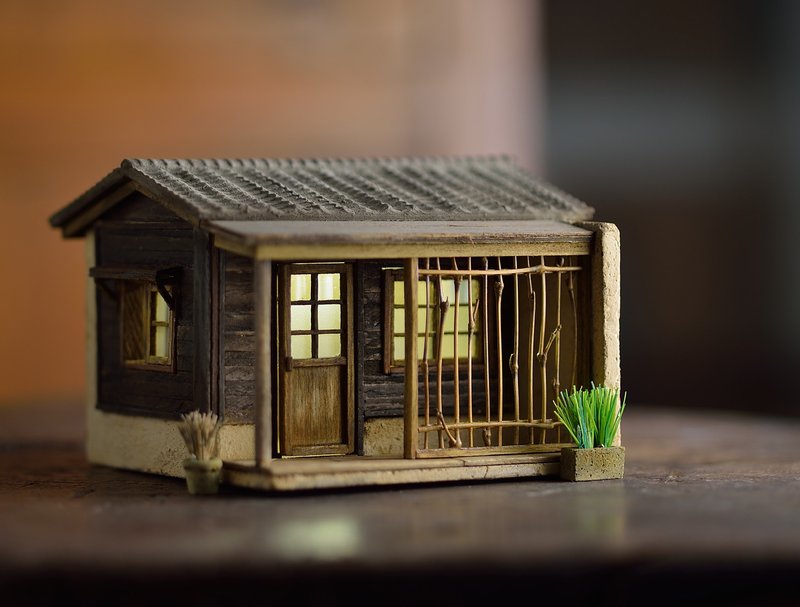 水泥老屋创作--竹篱老屋(订制) - 摆饰 - 水泥 咖啡色
