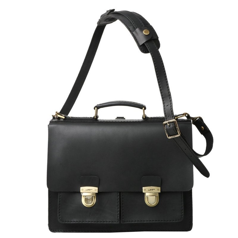 JIMMY RACING 雙肩背包-黑色 - 后背包/双肩包 - 真皮 黑色