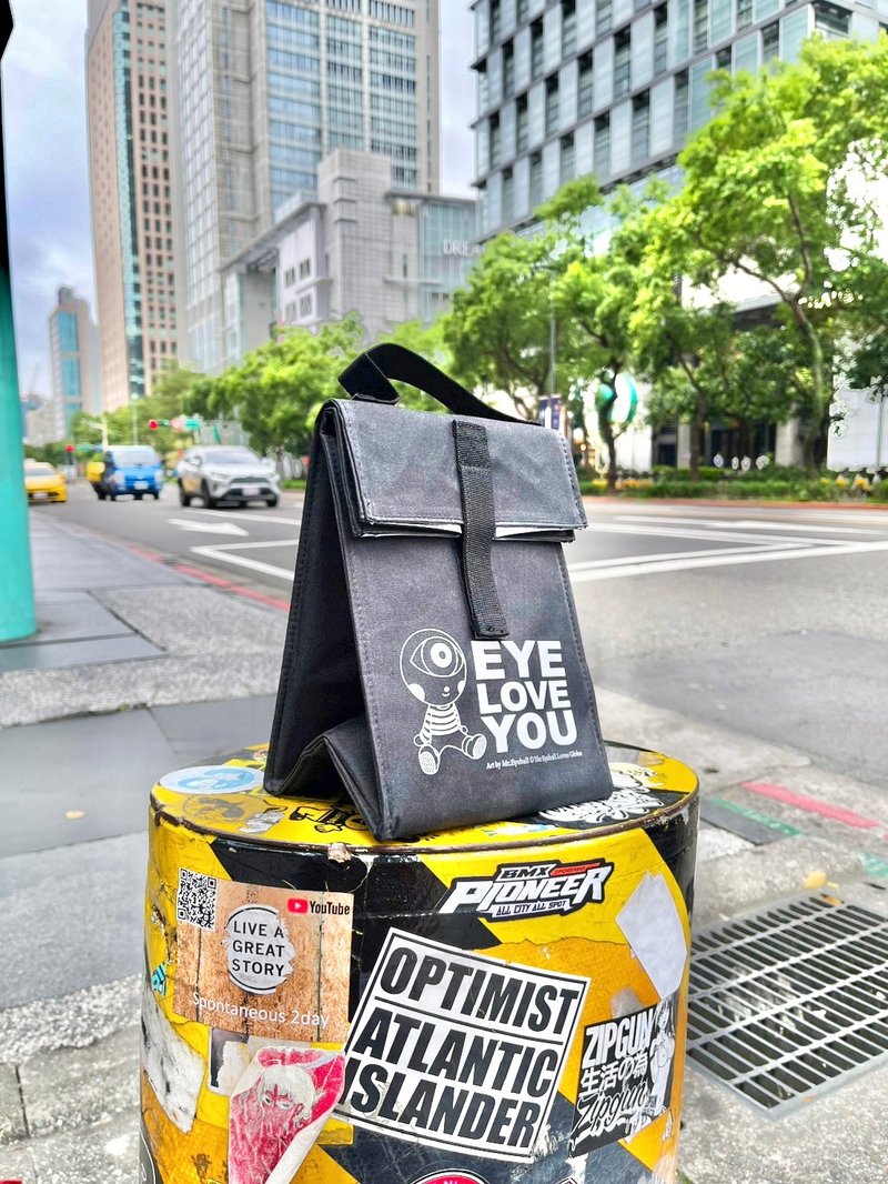 眼球小子保冰保冷袋 - 露营用品 - 棉．麻 黑色