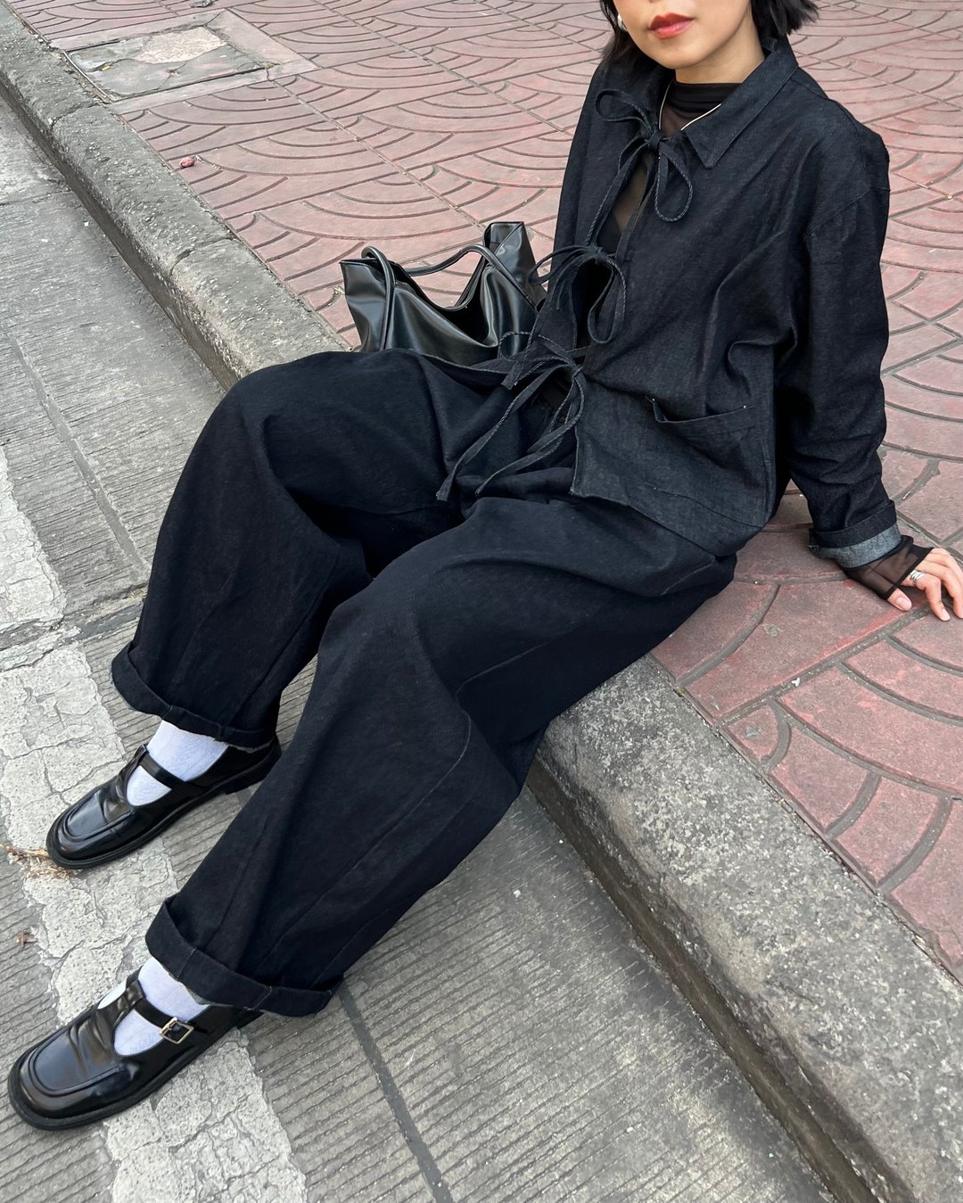 宽裤 - 女装长裤 - 其他材质 黑色
