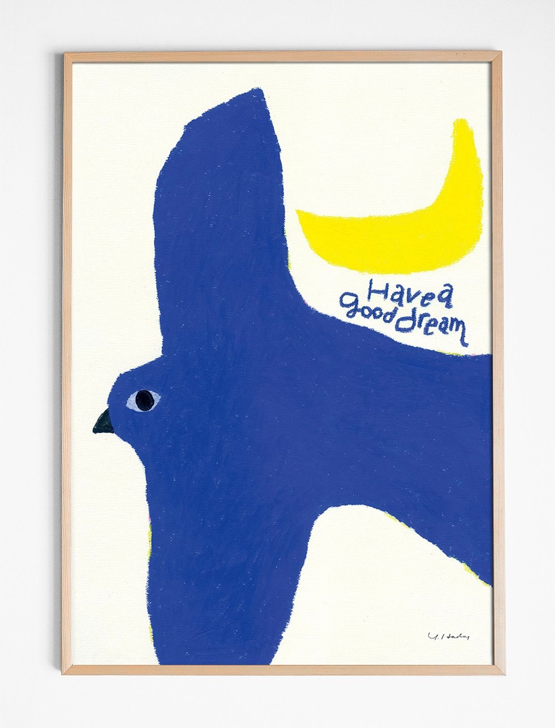 Yoshiko Hada -日本艺术家设计海报 HAVE A GOOD DREAM POSTER - 海报/装饰画/版画 - 纸 蓝色