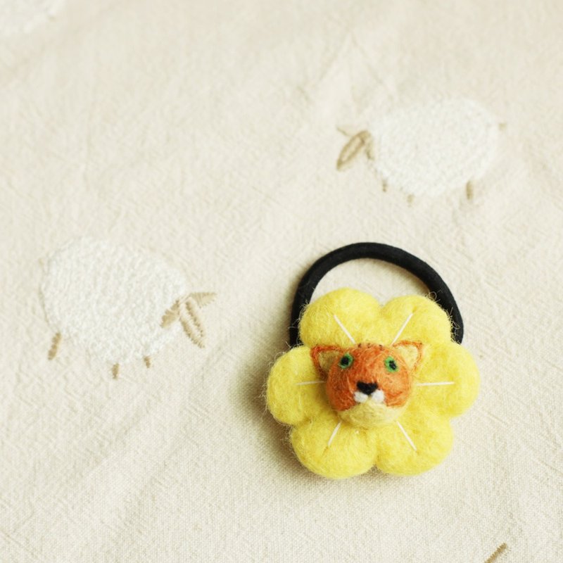 羊毛毡 发圈 黄梅 橘猫 祈福 御守适用文化币 - 发饰 - 羊毛 黄色