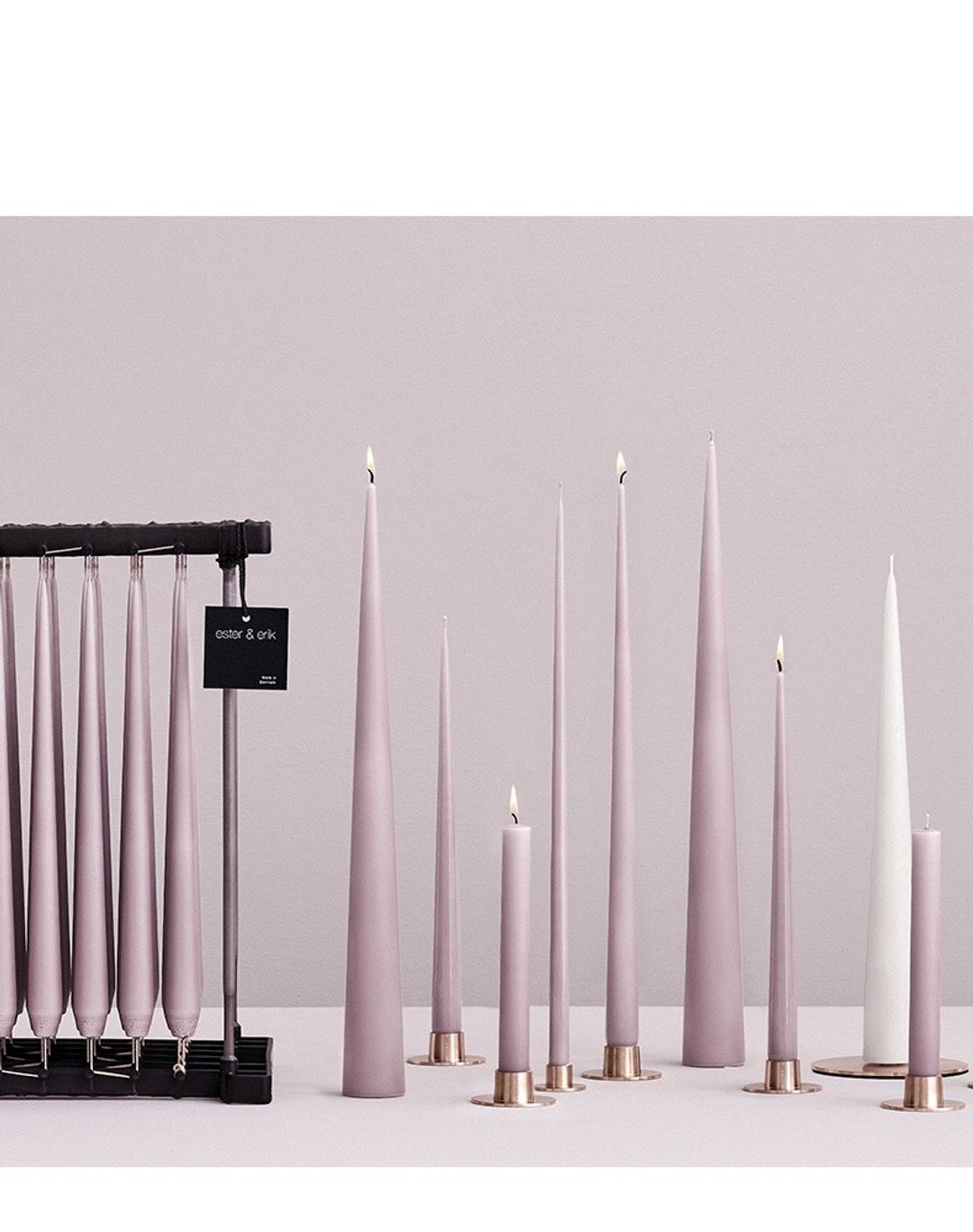 ester&erik 细锥蜡烛 粉色系 蜡烛 晚宴蜡烛 Taper Candles - 蜡烛/烛台 - 蜡 