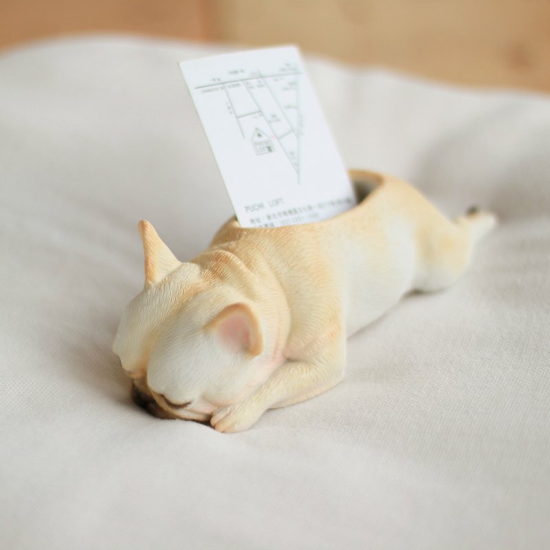 贪睡的法斗 Frenchbulldog Z z z 名片座 / 盆栽 - 摆饰 - 塑料 黄色