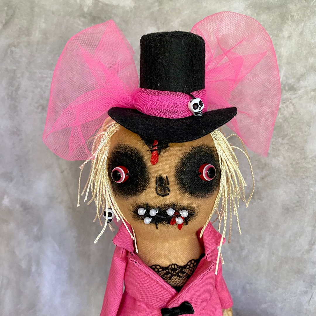 Pastel goth doll . Creepy doll . - 玩偶/公仔 - 棉 粉红色