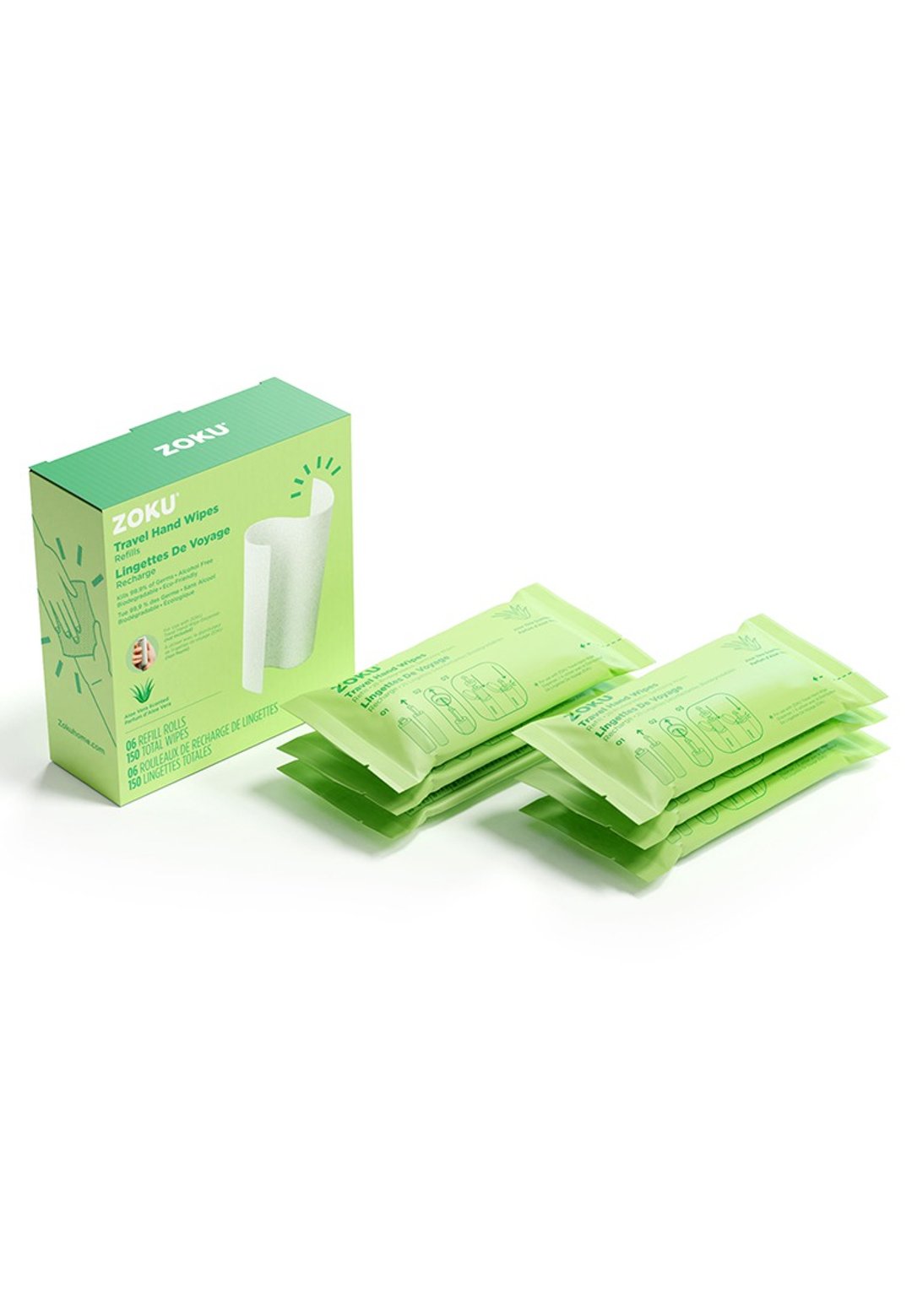 ZOKU 携带式除菌湿纸巾补充包 6包装 - 其他 - 纸 绿色