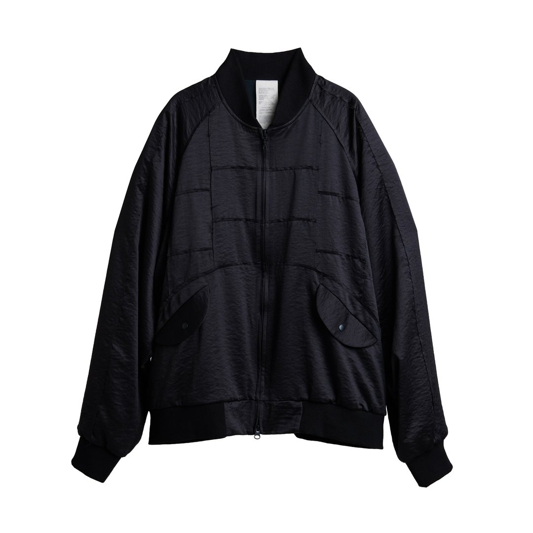 Patchwork Jacket - 男装外套 - 聚酯纤维 黑色