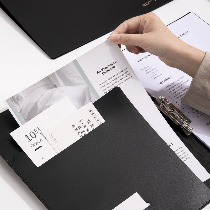 得力Deli NU SIGN右中强力夹  A4 背宽20mm (NS181) - 文件夹/资料夹 - 塑料 