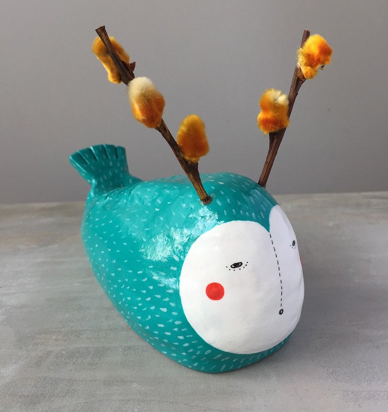 风格独特陶瓷小物，可摆放照片 / 名片 / 留言小纸条 - 名片架/名片座 - 粘土 