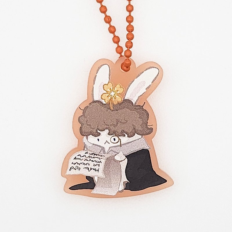 Cromyo | 链金术士兔子雾面压克力钥匙圈 (3mm) - 钥匙链/钥匙包 - 塑料 橘色