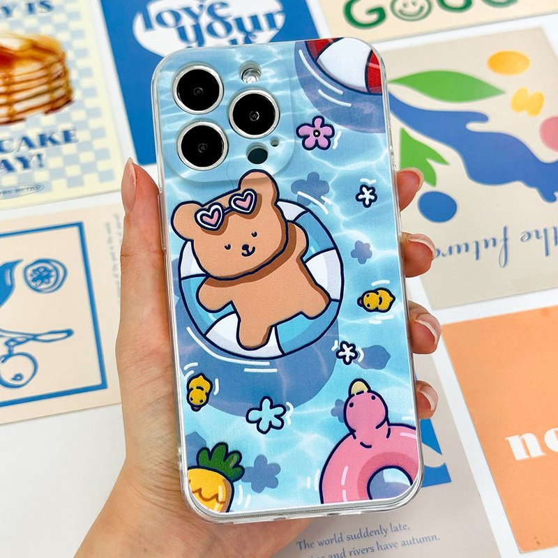iPhone Galaxy Bear 防摔防刮透明手机壳 - 手机壳/手机套 - 塑料 多色
