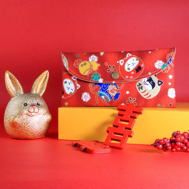 手作布红包袋(兔来运转) - 红包/春联 - 棉．麻 红色