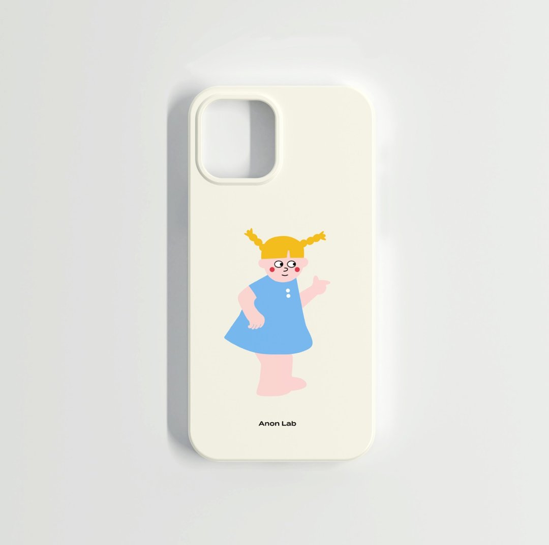 可愛的NIKI iPhone 菲林手机壳 防摔 (可客製Samsung) - 手机壳/手机套 - 塑料 白色