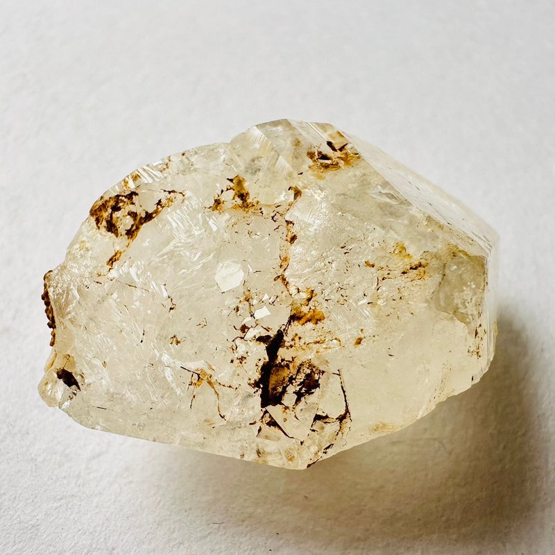 巴基斯坦黄泥骸骨水晶 银22开窗骨干水晶 原石原矿标 磁场脉轮 - 摆饰 - 其他材质 金色