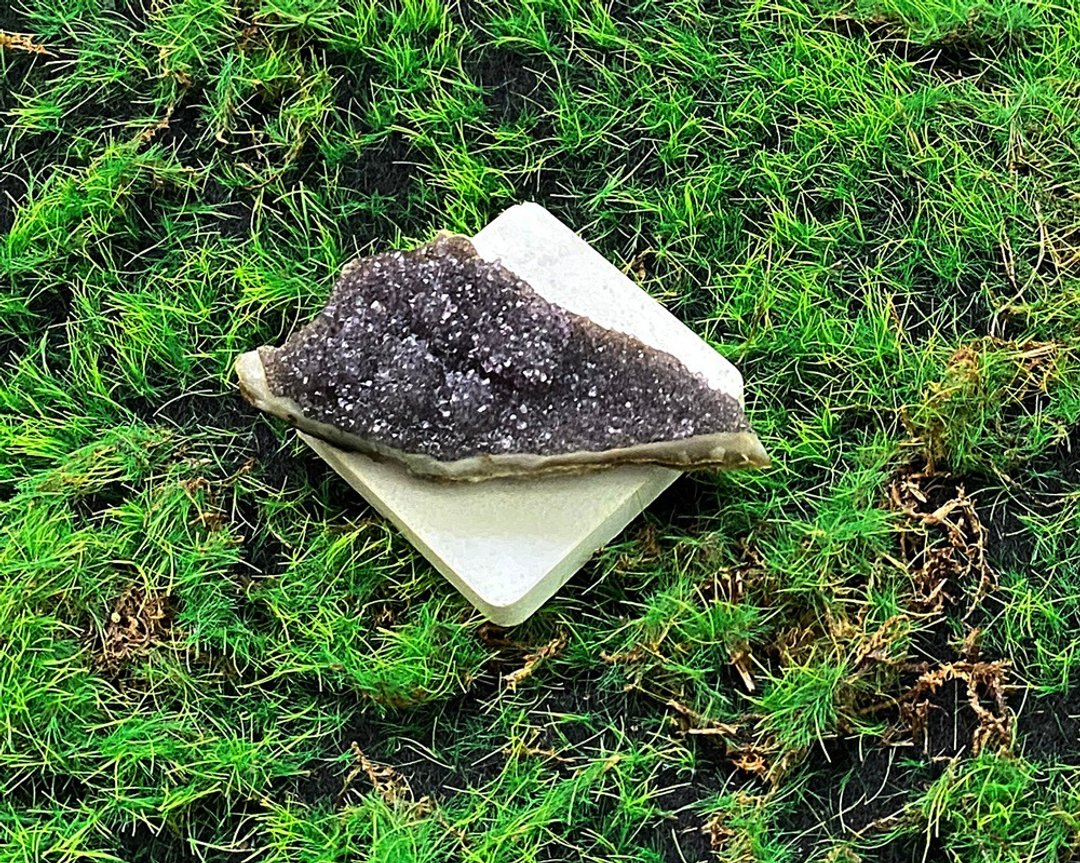 天然可爱紫晶花球簇 紫晶片 紫水晶 招财 消磁净化 智慧 疗愈 - 摆饰 - 水晶 紫色