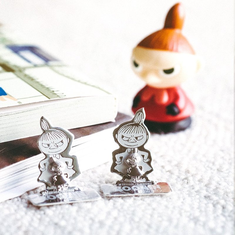 Little My Earrings - Silver 925 plated with White Gold - 耳环/耳夹 - 其他金属 银色