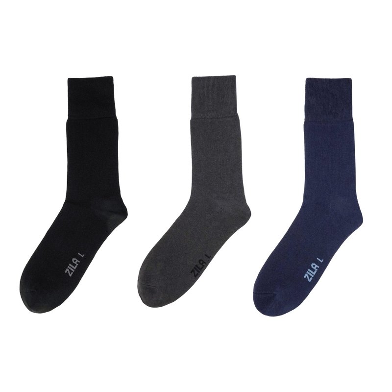 ZILA 抑菌消臭经典绅士袜 (3色) - 绅士袜 - 棉．麻 白色